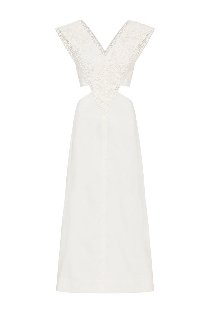 White Ivory Halter Dress BCBG