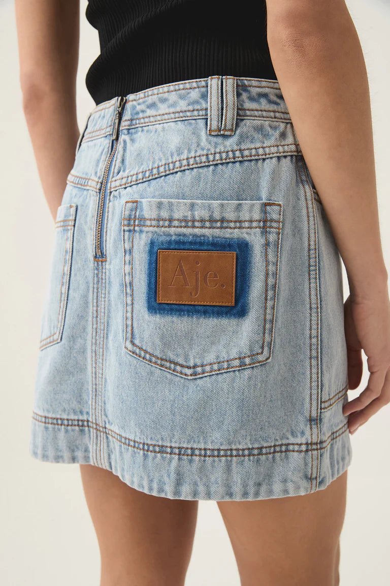 Aura Denim Mini Skirt - Frock Shop