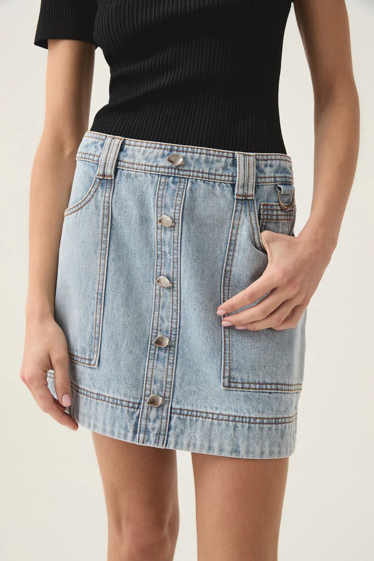 Aura Denim Mini Skirt - Frock Shop