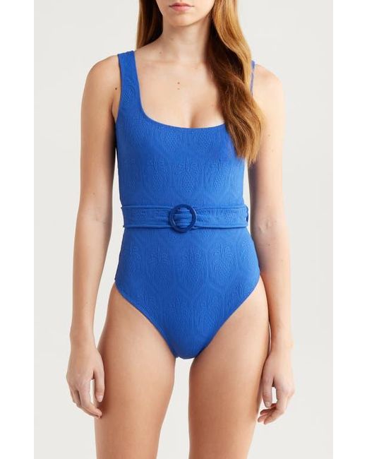 Blue Pineapple Matelasse One Piece - Frock Shop