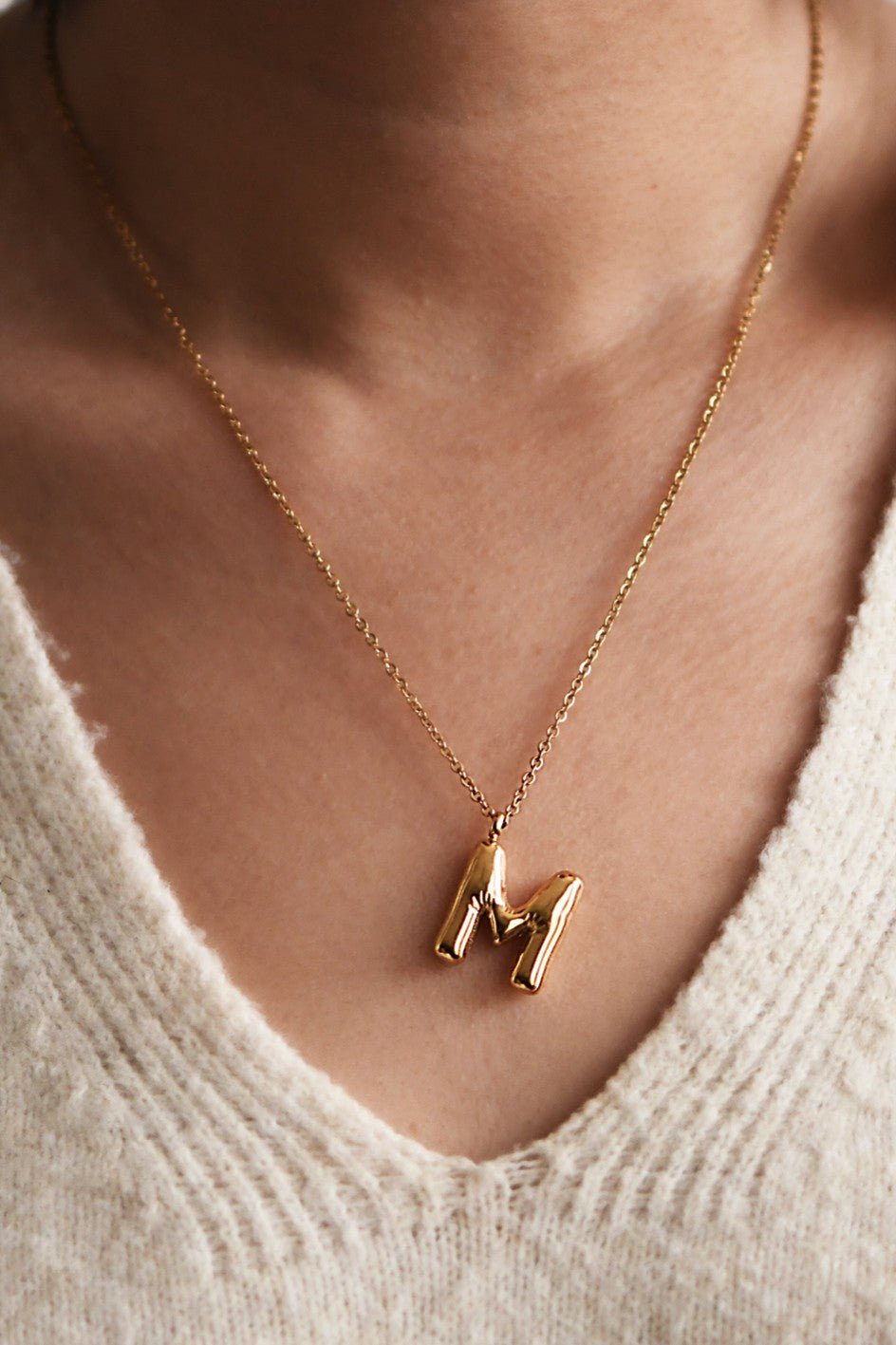 Bubble Initial Necklace - Frock Shop