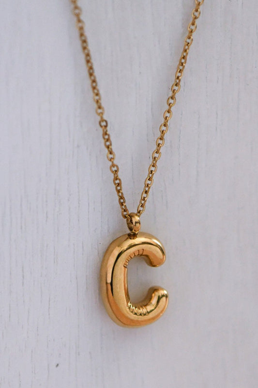 Bubble Initial Necklace - Frock Shop