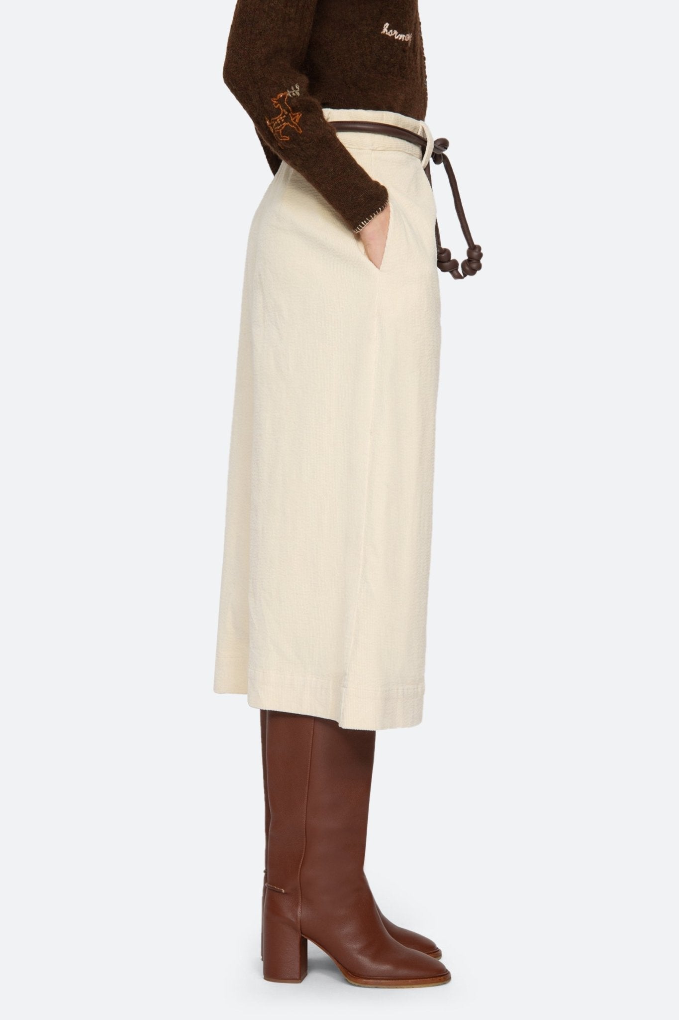 Sea New York Carine Corduroy Button Down Skirt - Frock Shop