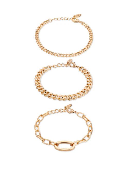 Chain Game Bracelet Set of 3 - Frock Shop