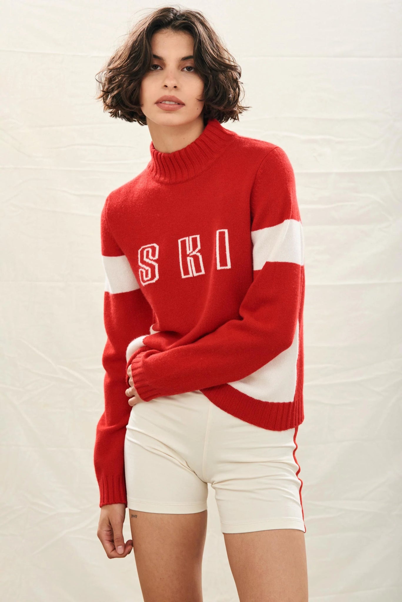 Contrast Ski Turtleneck Sweater - Frock Shop