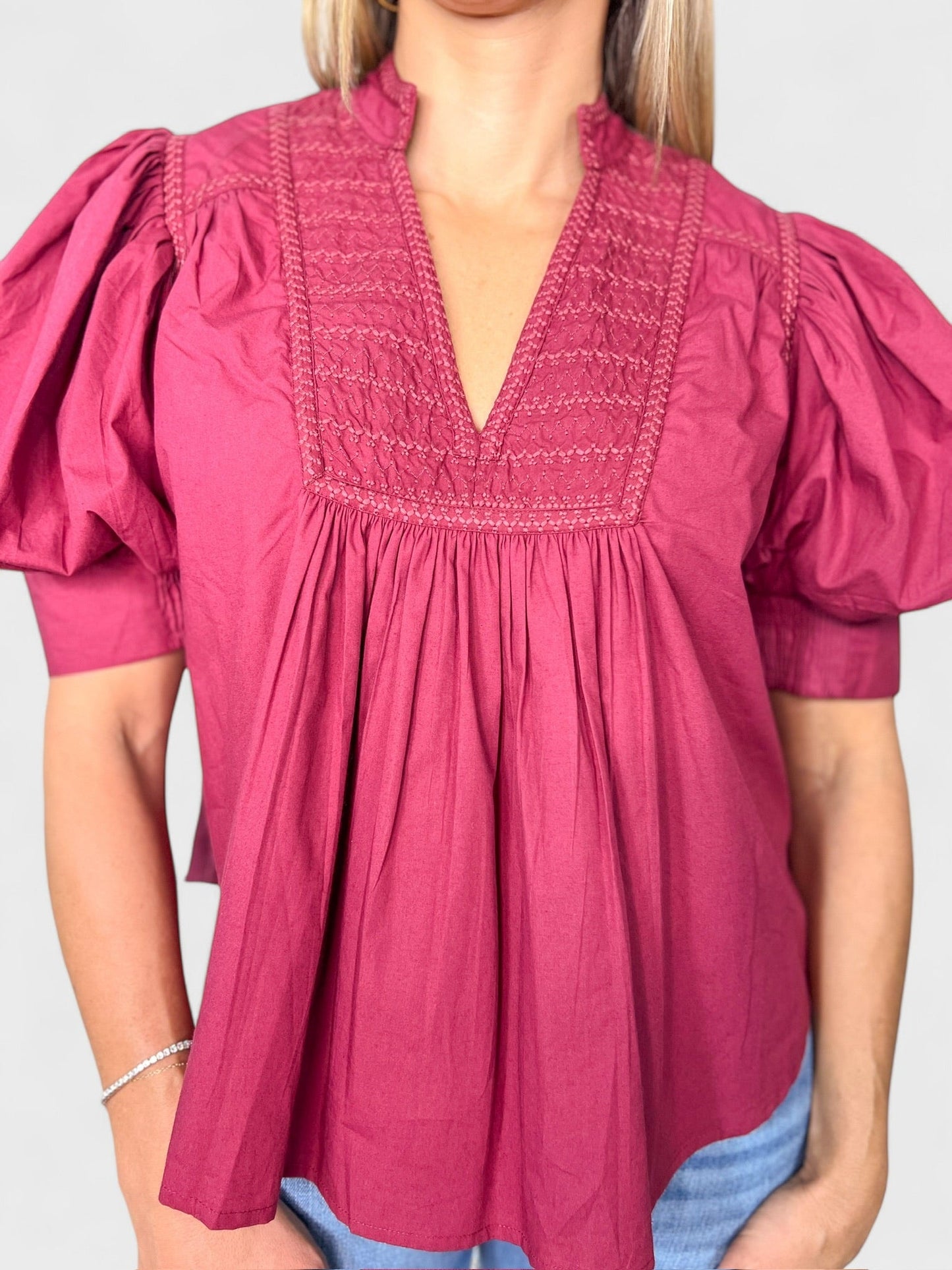 Emilia Embroidered Top - Frock Shop