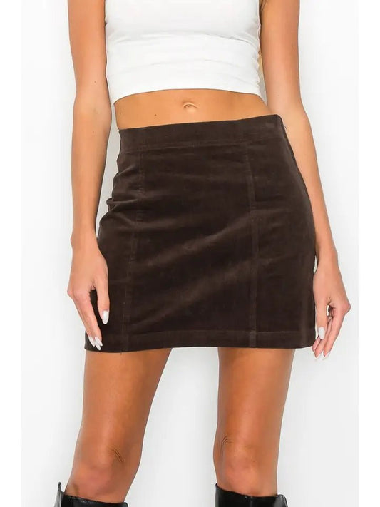 Emily Corduroy Mini Skirt - Frock Shop