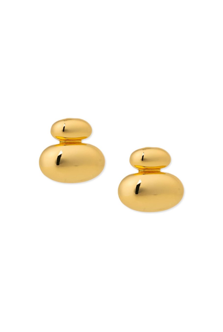 Gold Pebble Studs - Frock Shop