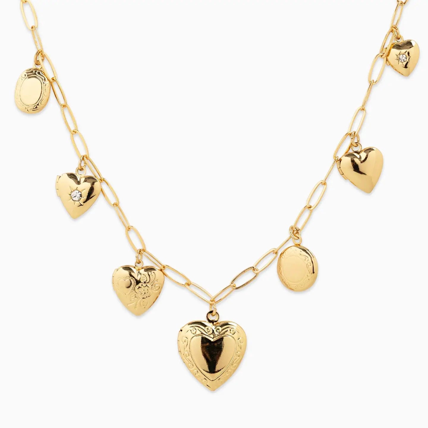 Heart Locket Charm Necklace - Frock Shop