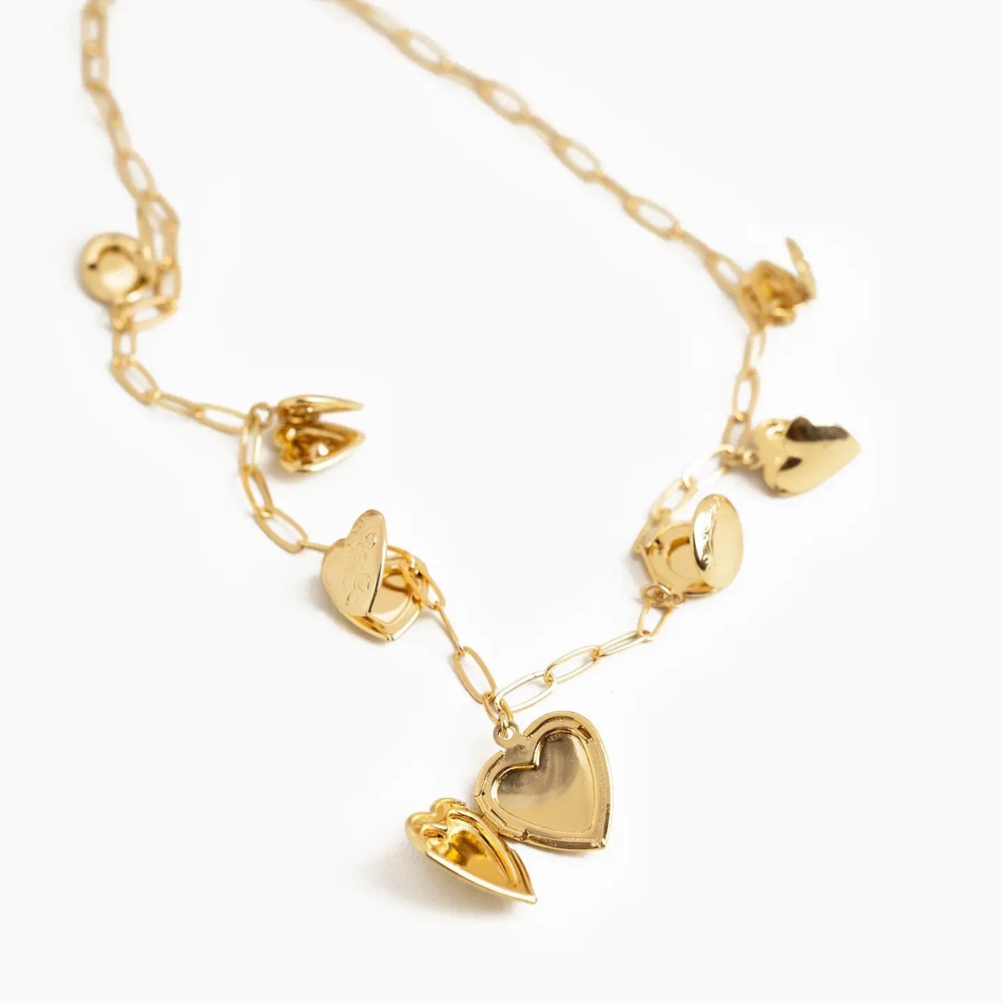 Heart Locket Charm Necklace - Frock Shop