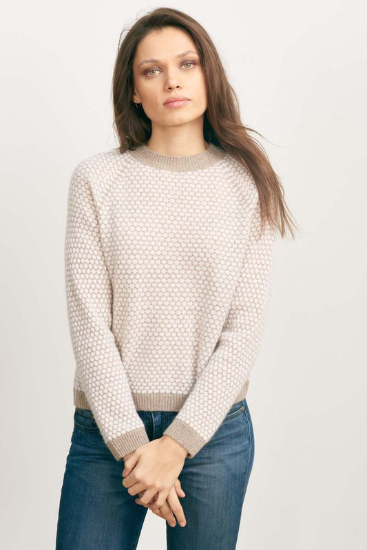 Honeycomb Crew Neck Sweater - Frock Shop