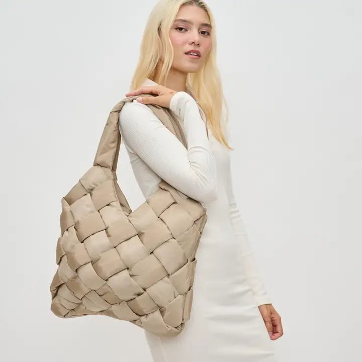 Illumine Woven Nylon Tote - Frock Shop