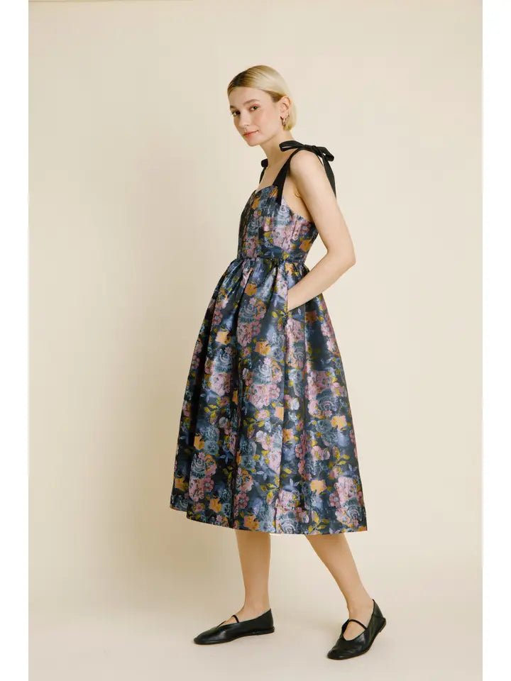 Jacquard Midi Dress - Frock Shop