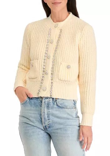 Jewel Trim Cardigan - Frock Shop