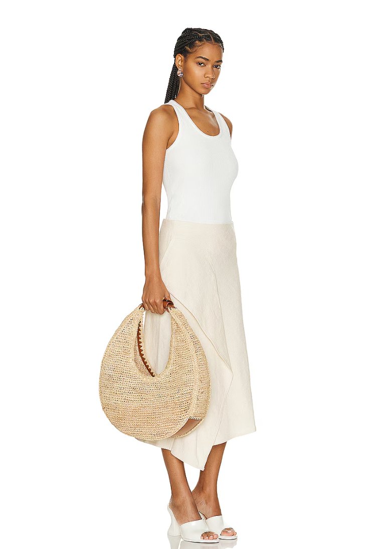 Large Raffia Moon Tote Bag - Frock Shop