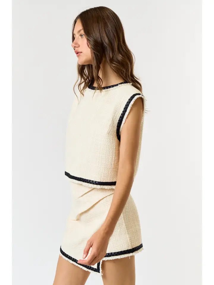 Lauren Contrast Cap Sleeve Top and Mini Skort Set - Frock Shop