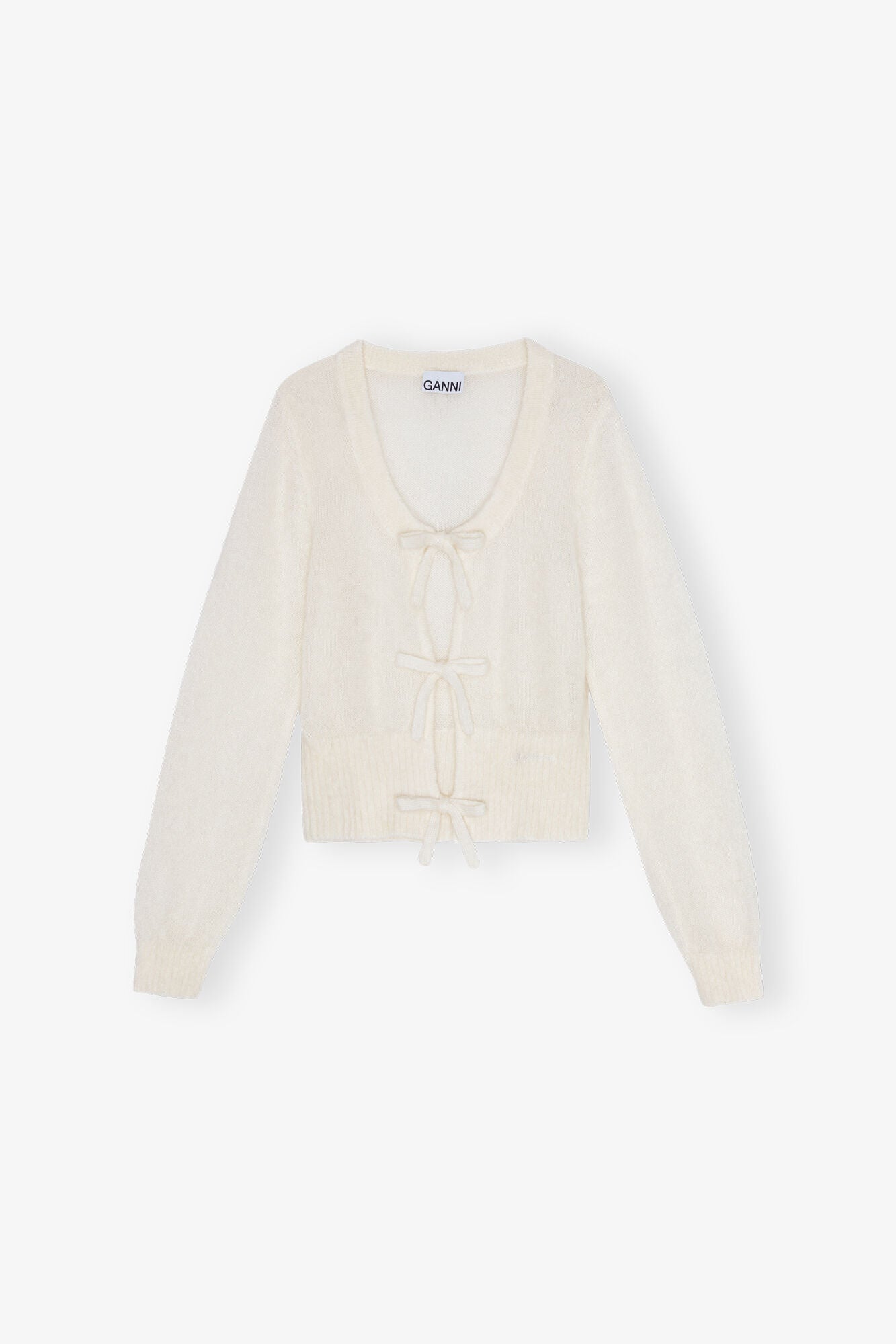 Ganni Light Mohair Tie String Cardigan - Frock Shop