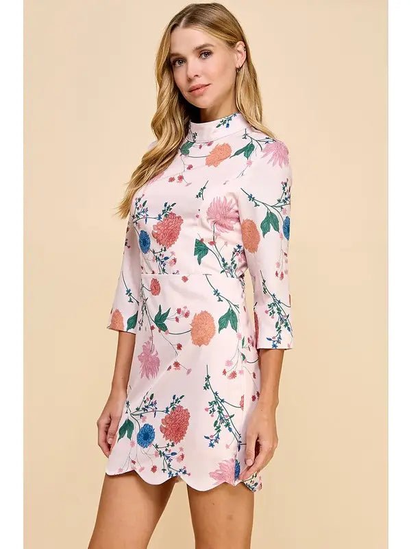 Mariana Floral Printed Dress - Frock Shop