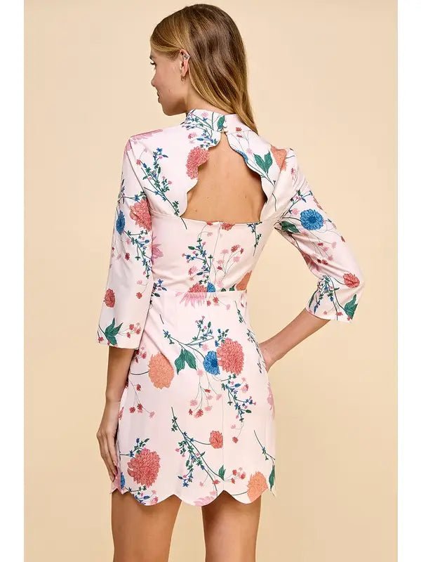 Mariana Floral Printed Dress - Frock Shop