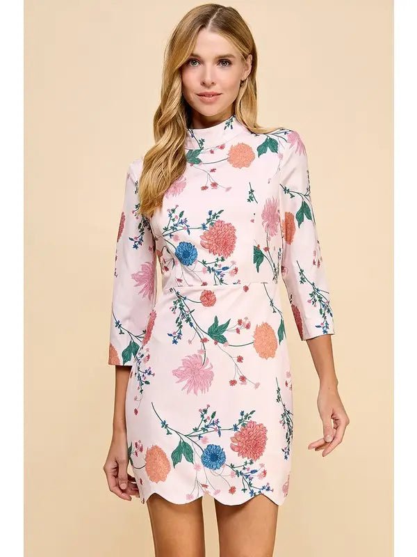 Mariana Floral Printed Dress - Frock Shop