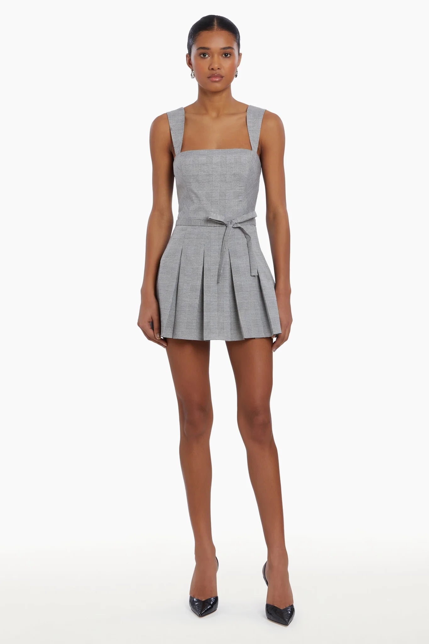 Mercy Belted Skort Romper - Frock Shop