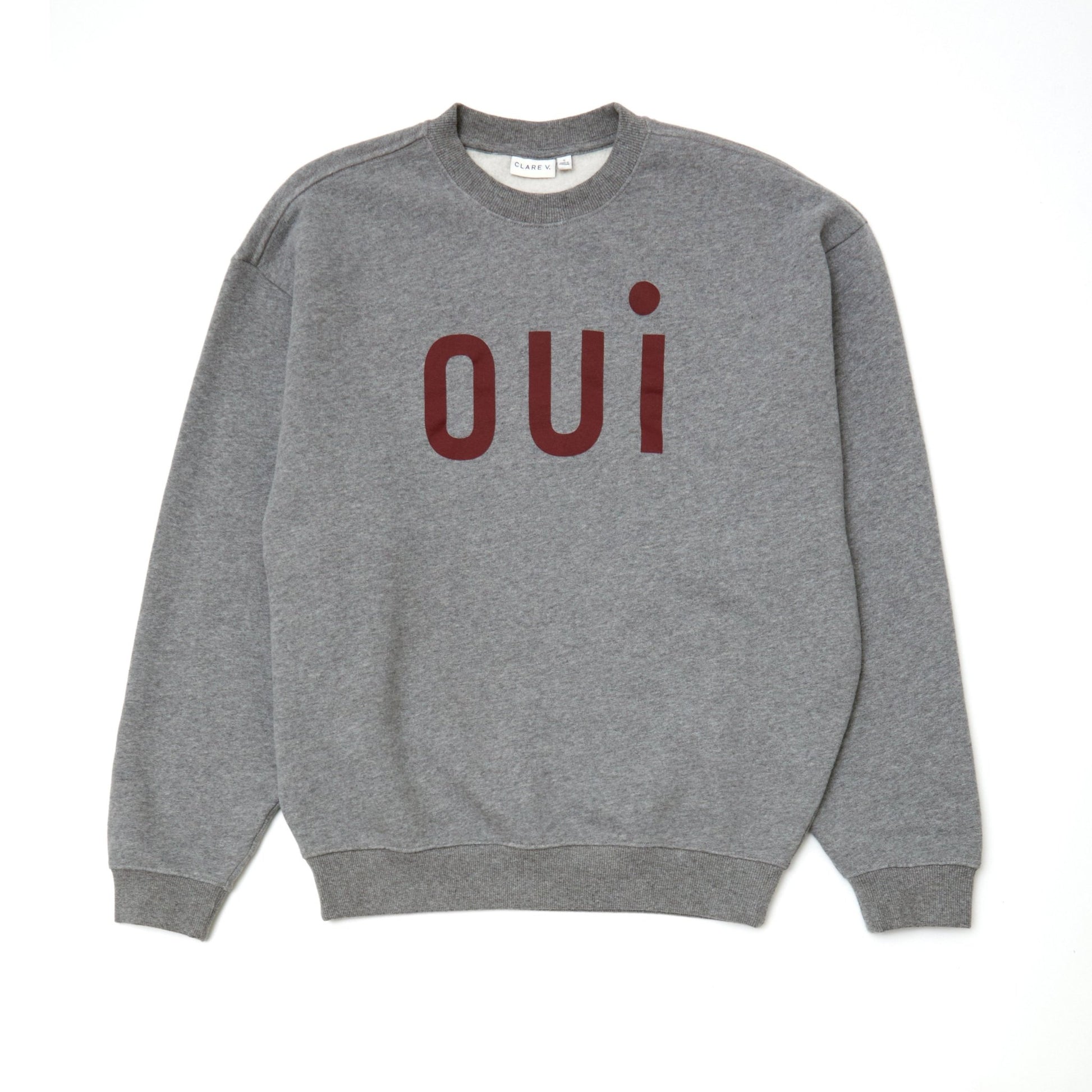 Clare V. Oversized Sweatshirt Oui - Frock Shop