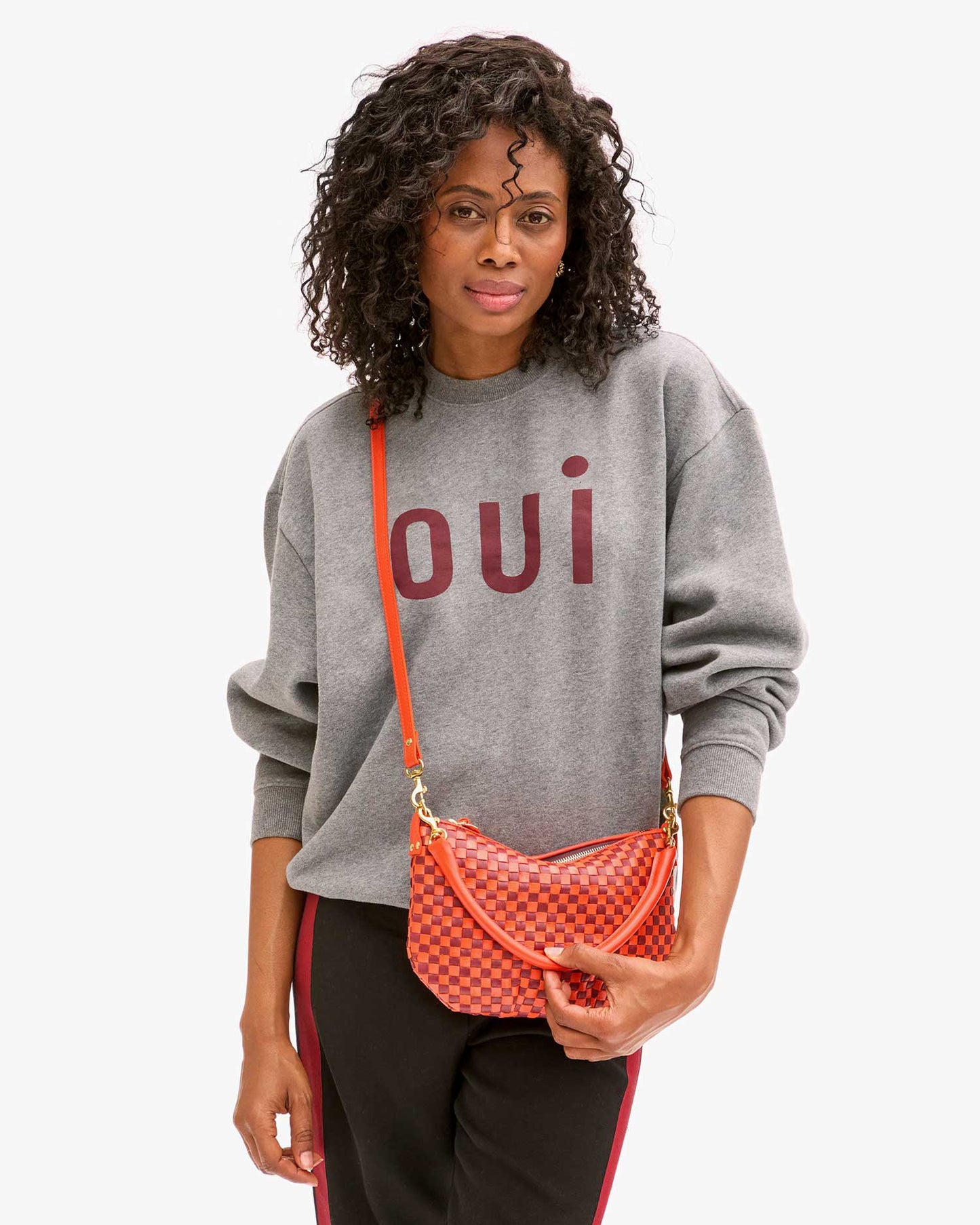 Clare V. Oversized Sweatshirt Oui - Frock Shop