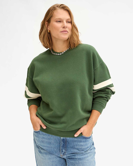 Clare V. Oversized Varsity Sweatshirt - Frock Shop