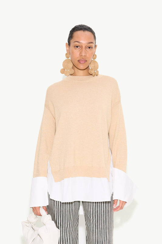 Pip Poplin Combo Sweater - Frock Shop