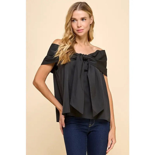 Rachel Bow Off - Shoulder Top - Frock Shop