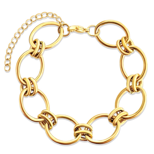 Ruby Oval Chain Bracelet - Frock Shop