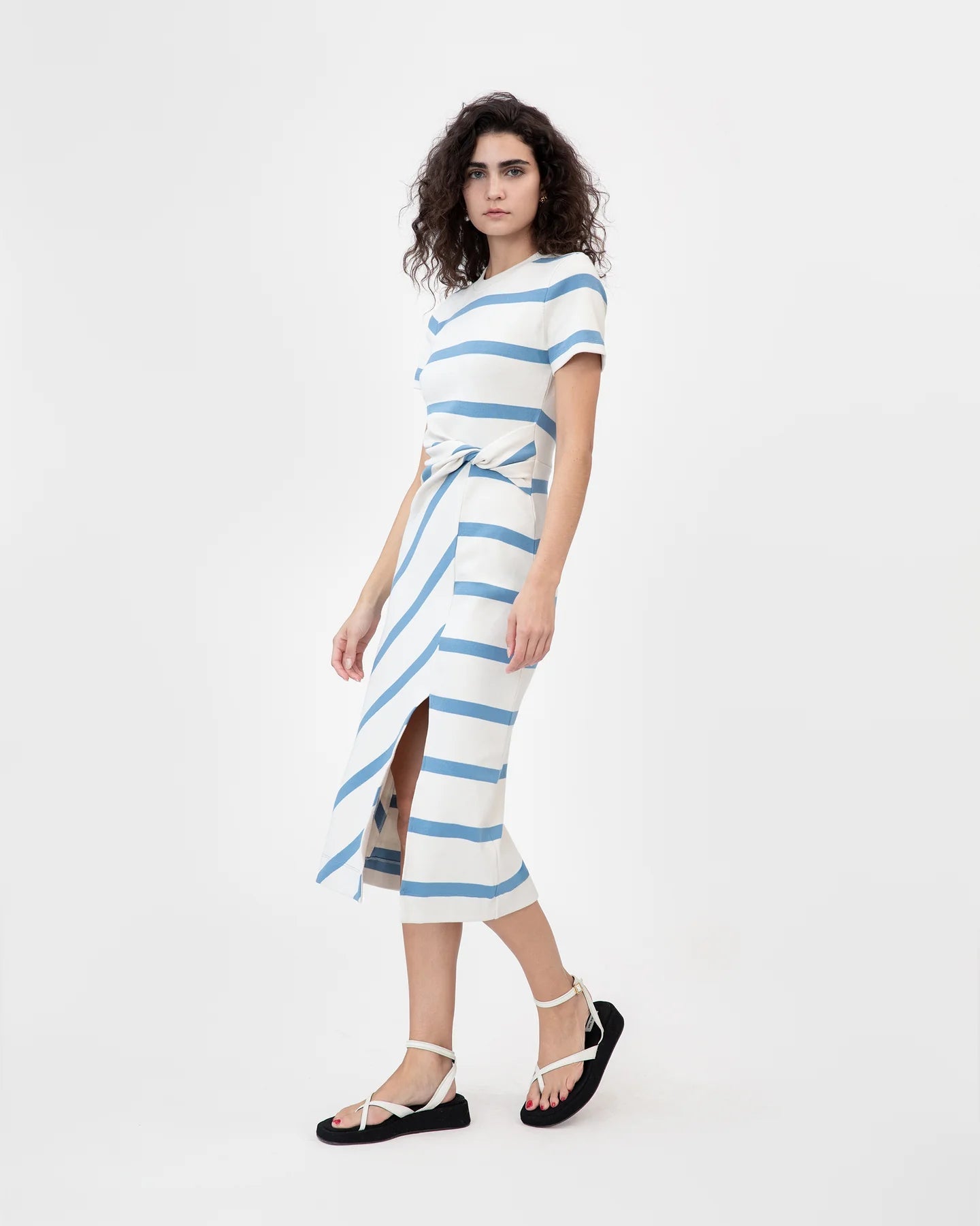 Tanya Taylor Short Sleeve Striped Cody Dress - Frock Shop