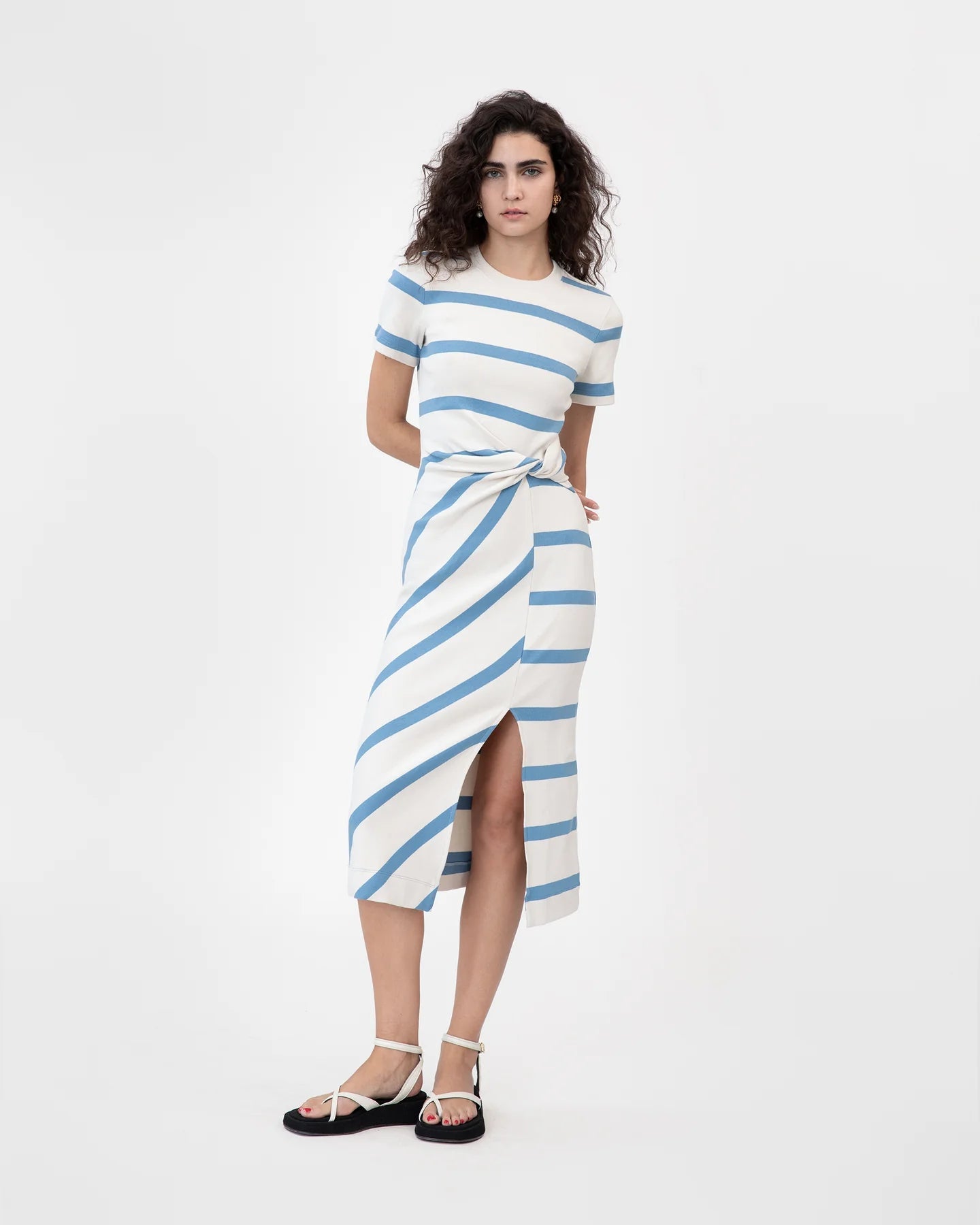 Tanya Taylor Short Sleeve Striped Cody Dress - Frock Shop