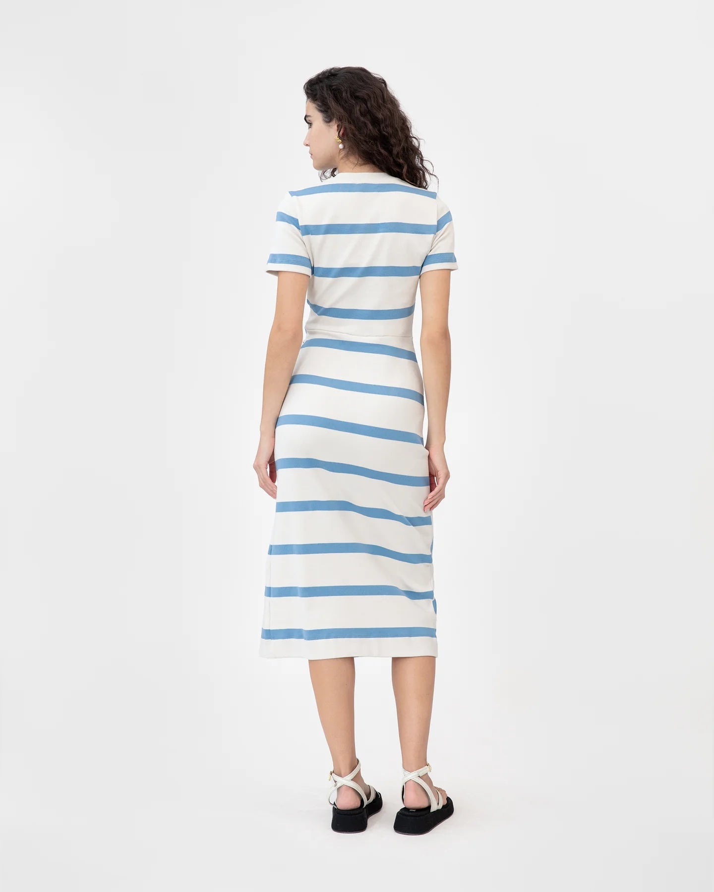 Tanya Taylor Short Sleeve Striped Cody Dress - Frock Shop