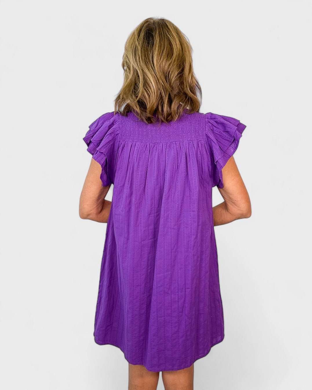 Smocked Short Dress - Frock Shop