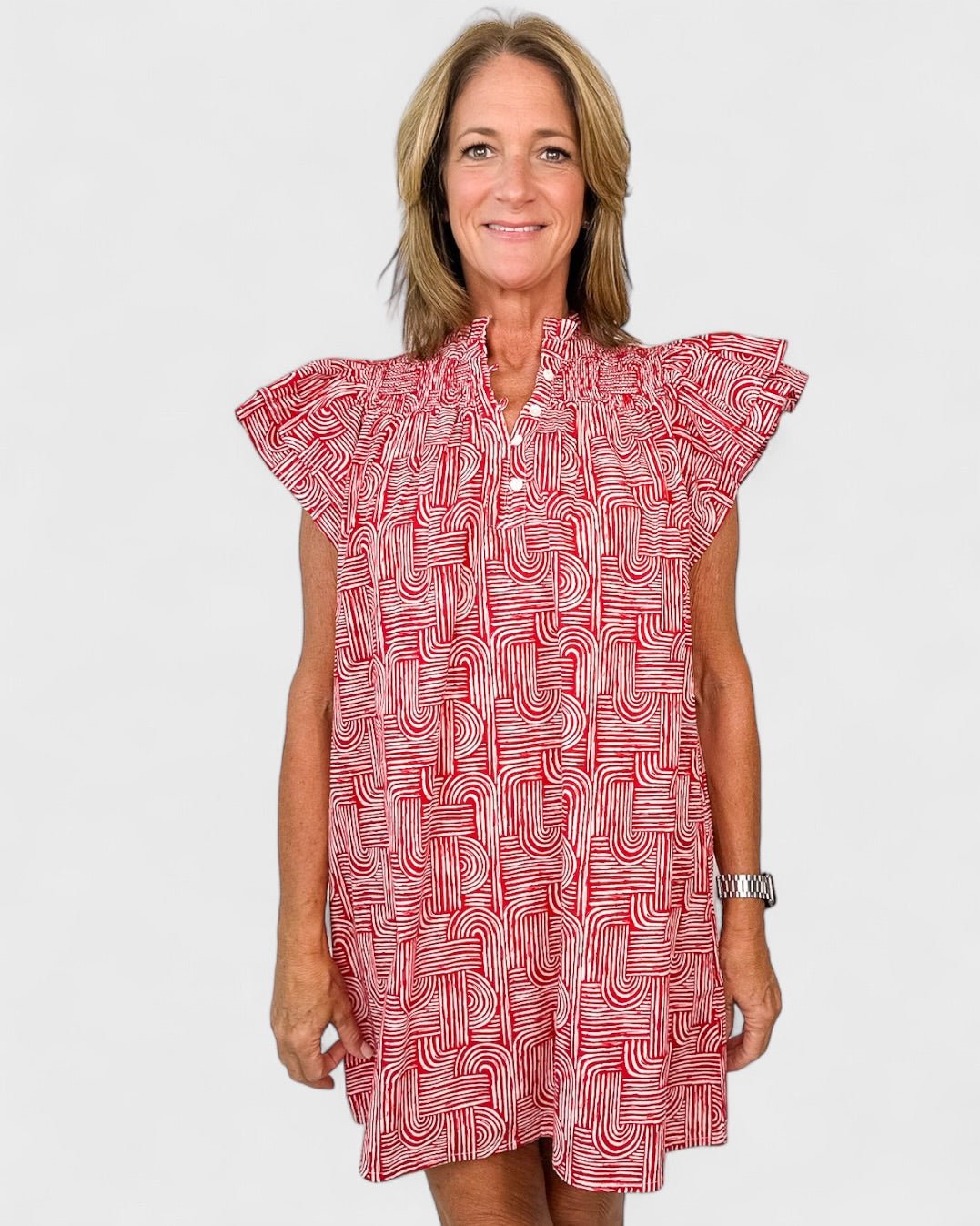 Smocked Short Dress - Frock Shop