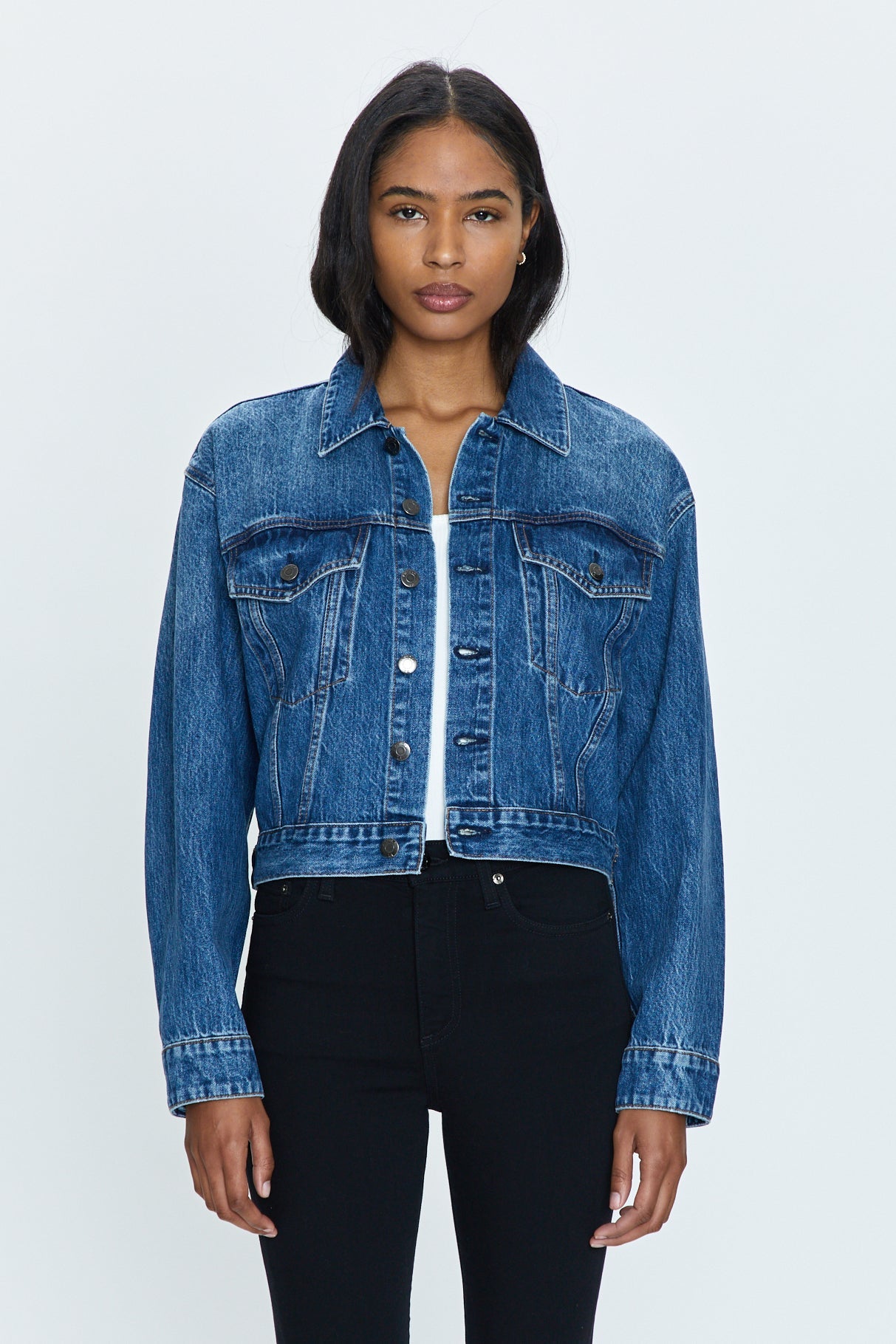 Tatum Cropped Trucker - Frock Shop