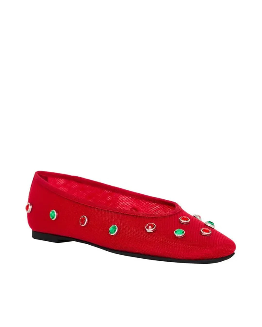 The Evie High Crystal Ballet Flats - Frock Shop