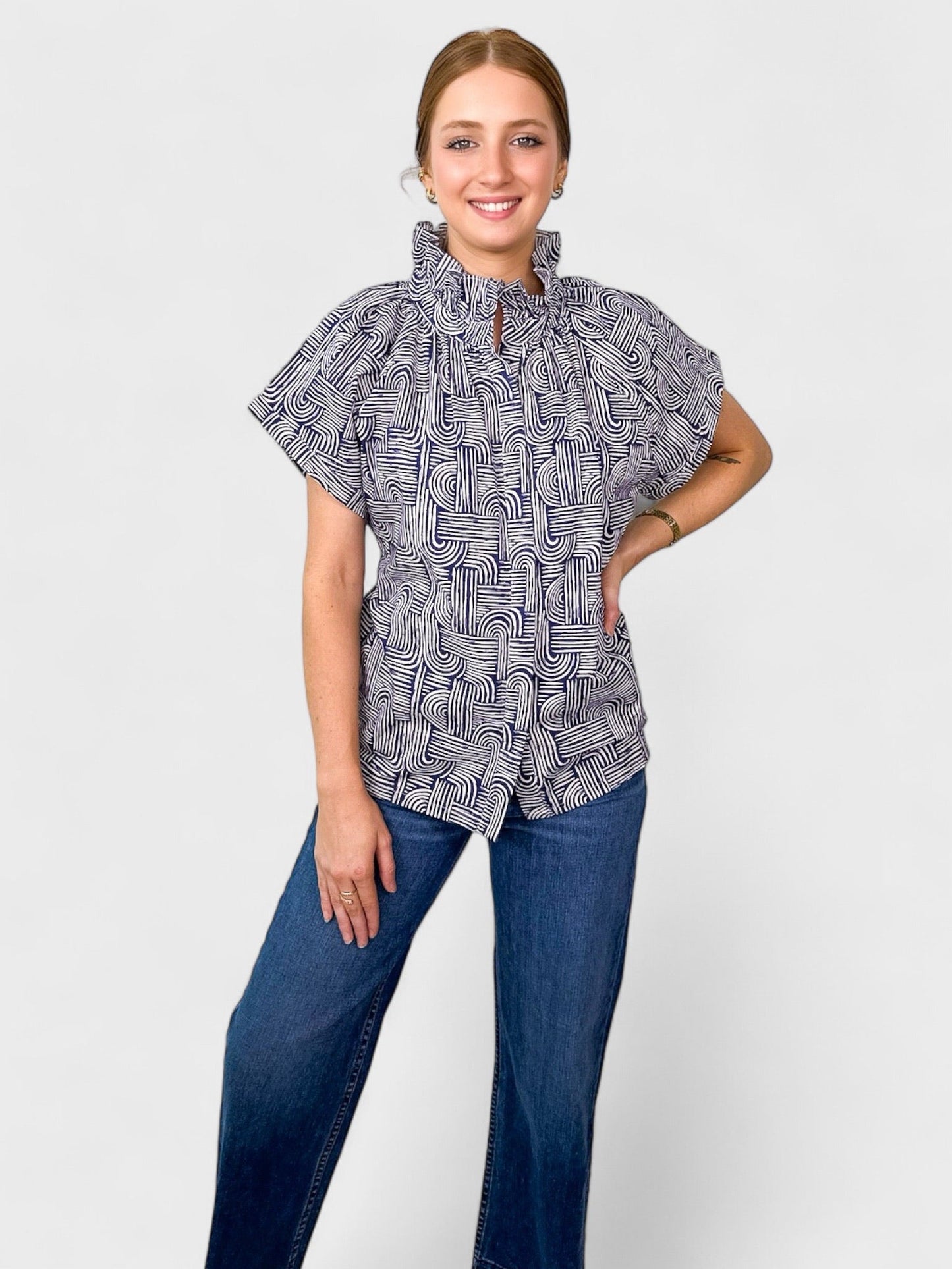 Vicki Button Down Top - Frock Shop