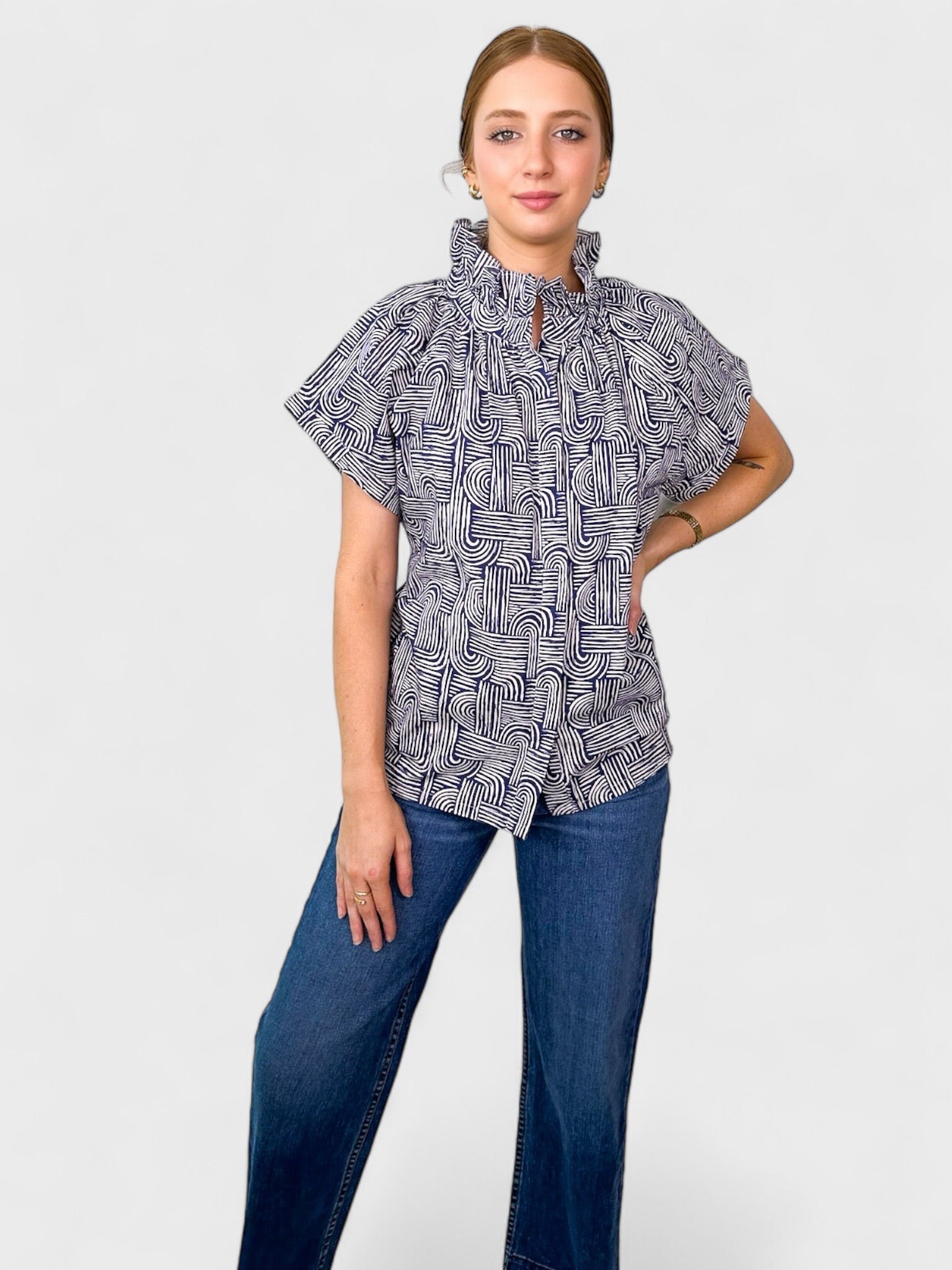 Vicki Button Down Top - Frock Shop