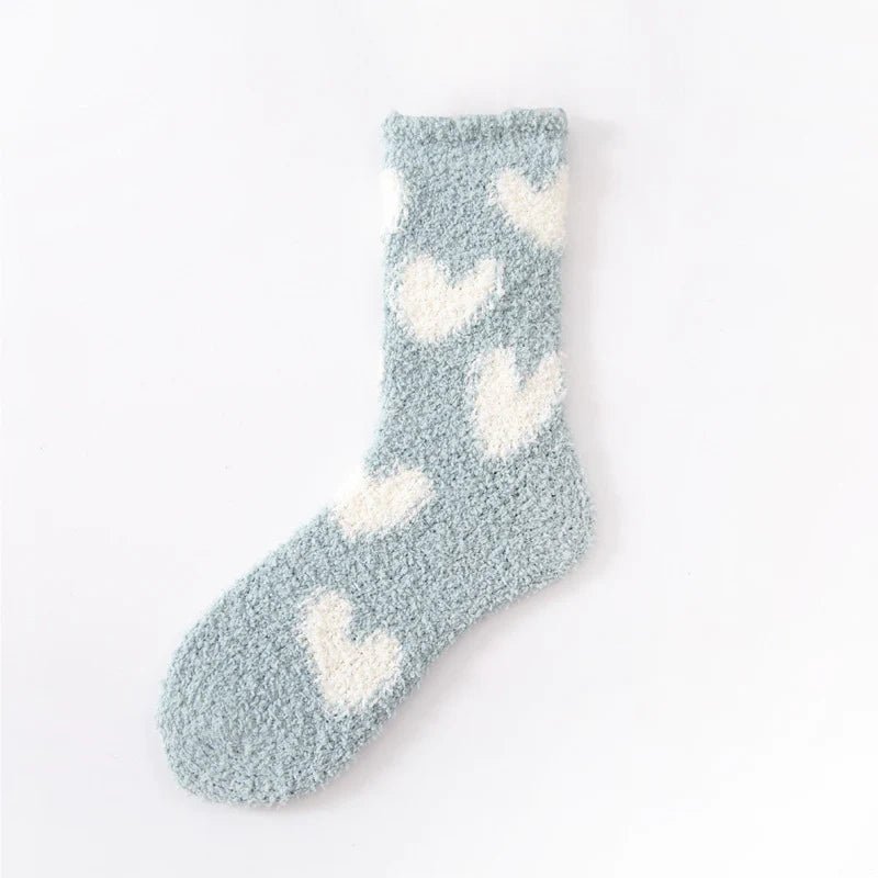 Fuzzy Heart Socks - Frock Shop