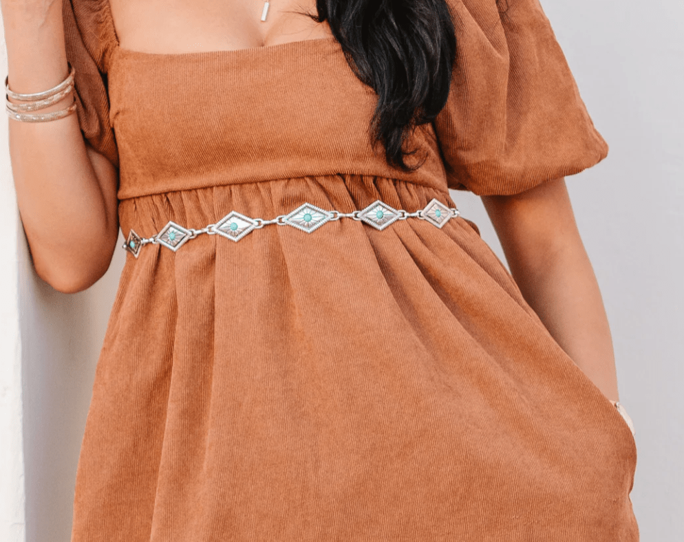 Silver Diamond Concho Belt - Frock Shop