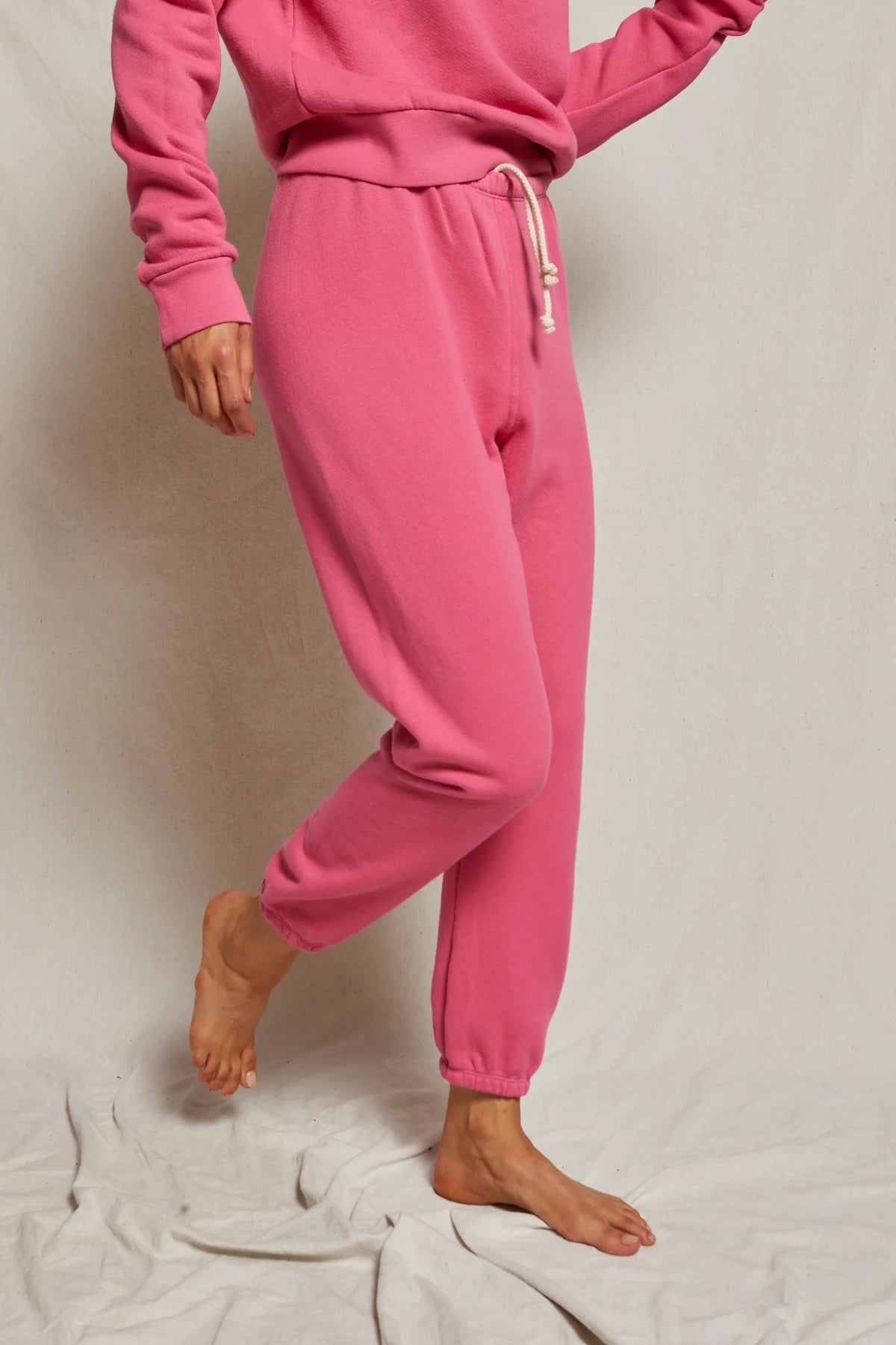 perfectwhitetee Pink Drawstring Sweatpants