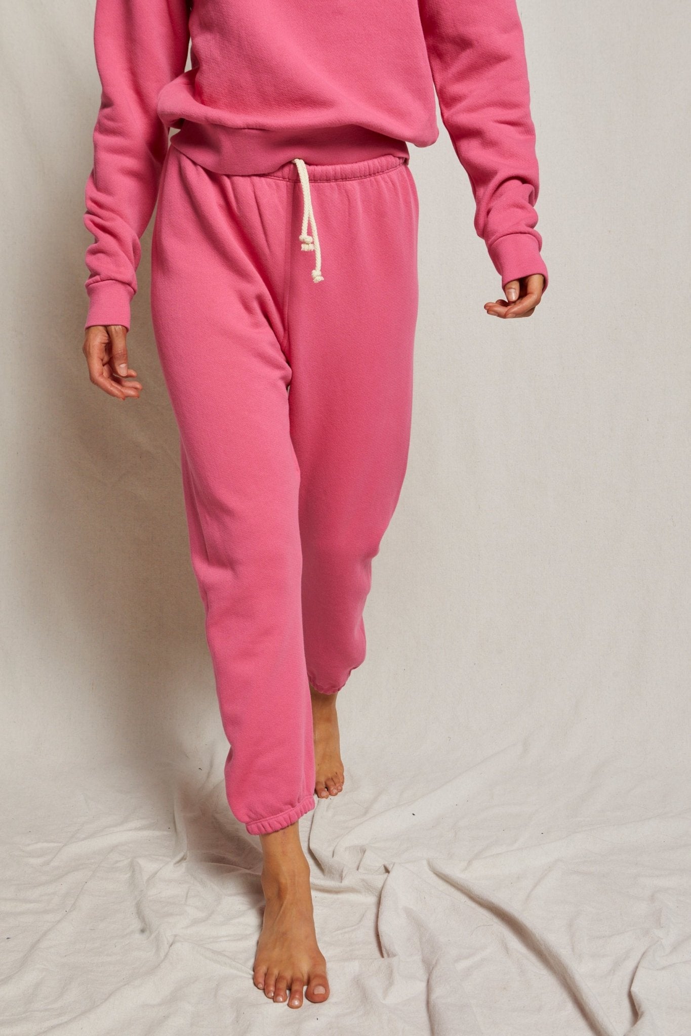 perfectwhitetee Pink Drawstring Sweatpants