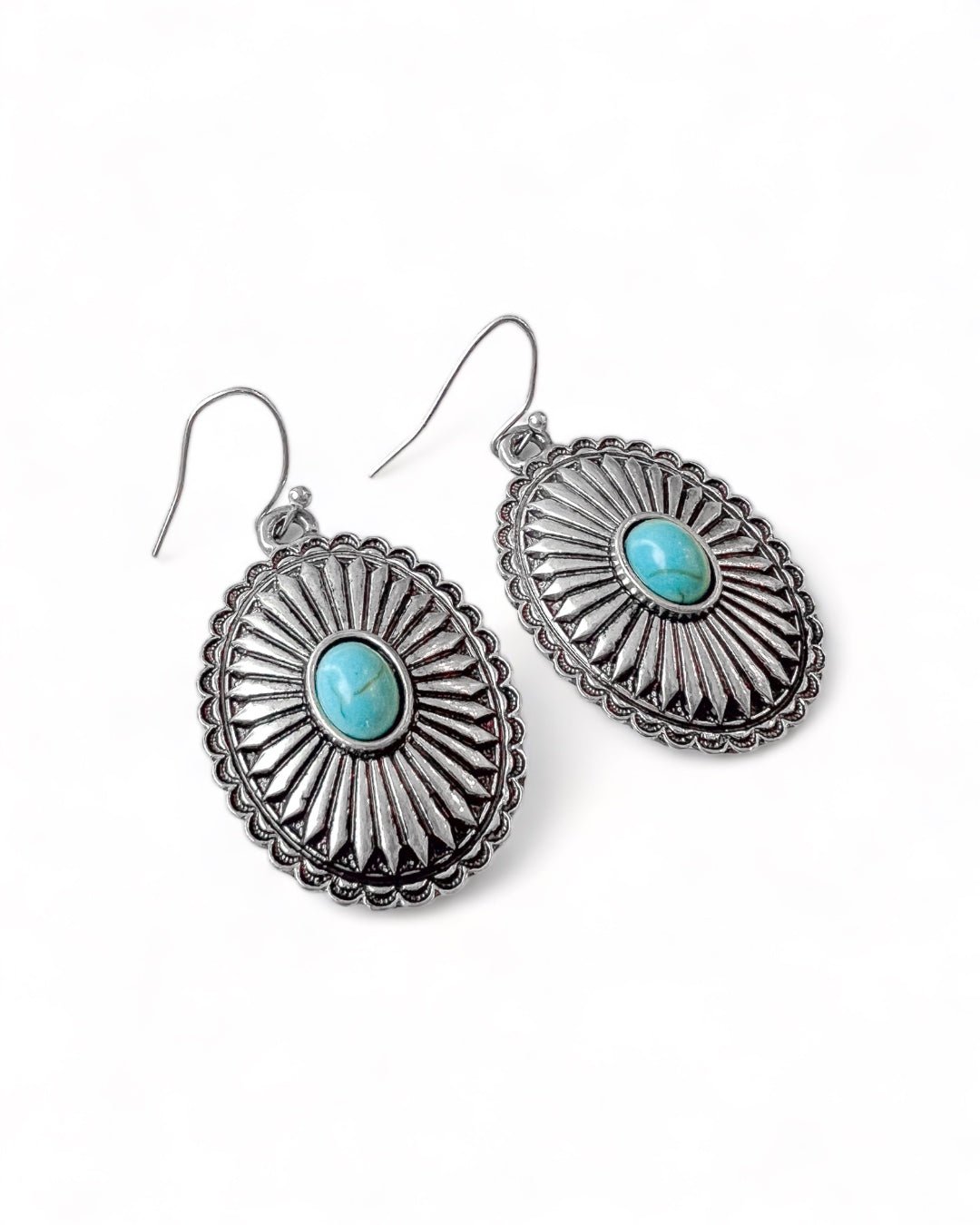 Turquoise Concho Earrings - Frock Shop