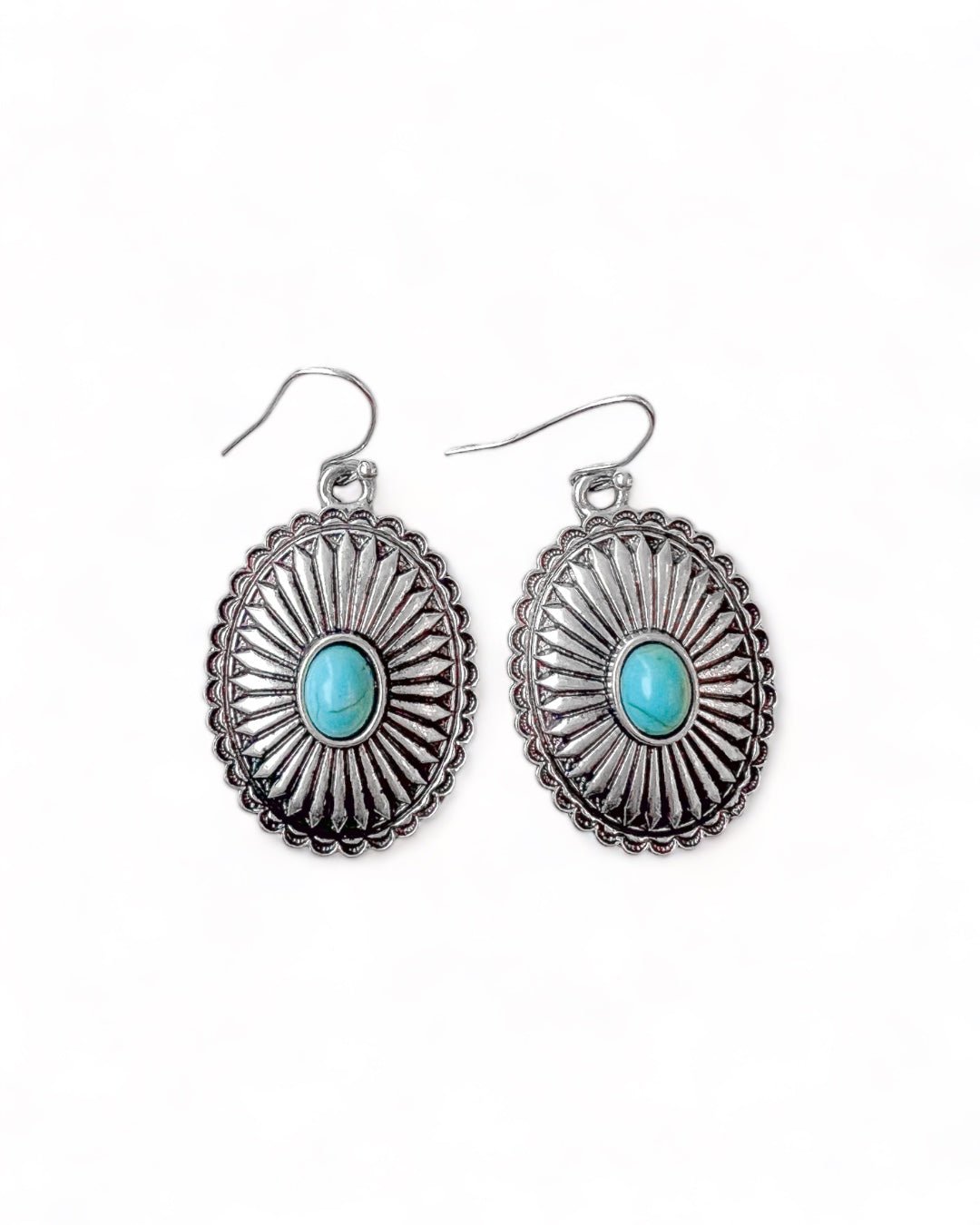 Turquoise Concho Earrings - Frock Shop